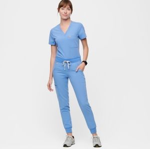 Figs Zamora Catarina Scrub Set Ceil Blue